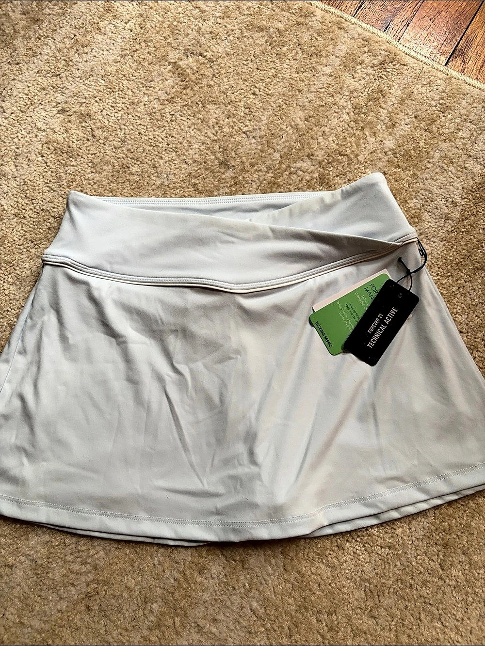 Forever 21 Active Skort White Skort XS NWT